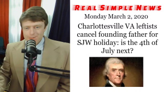 Charlottesville VA leftists cancel founding father for SJW holiday: is the 4th of July next